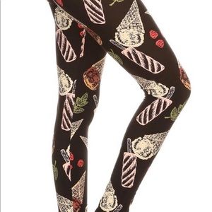 Ice Cream / Lollies Peachskin Leggings Plus Size
